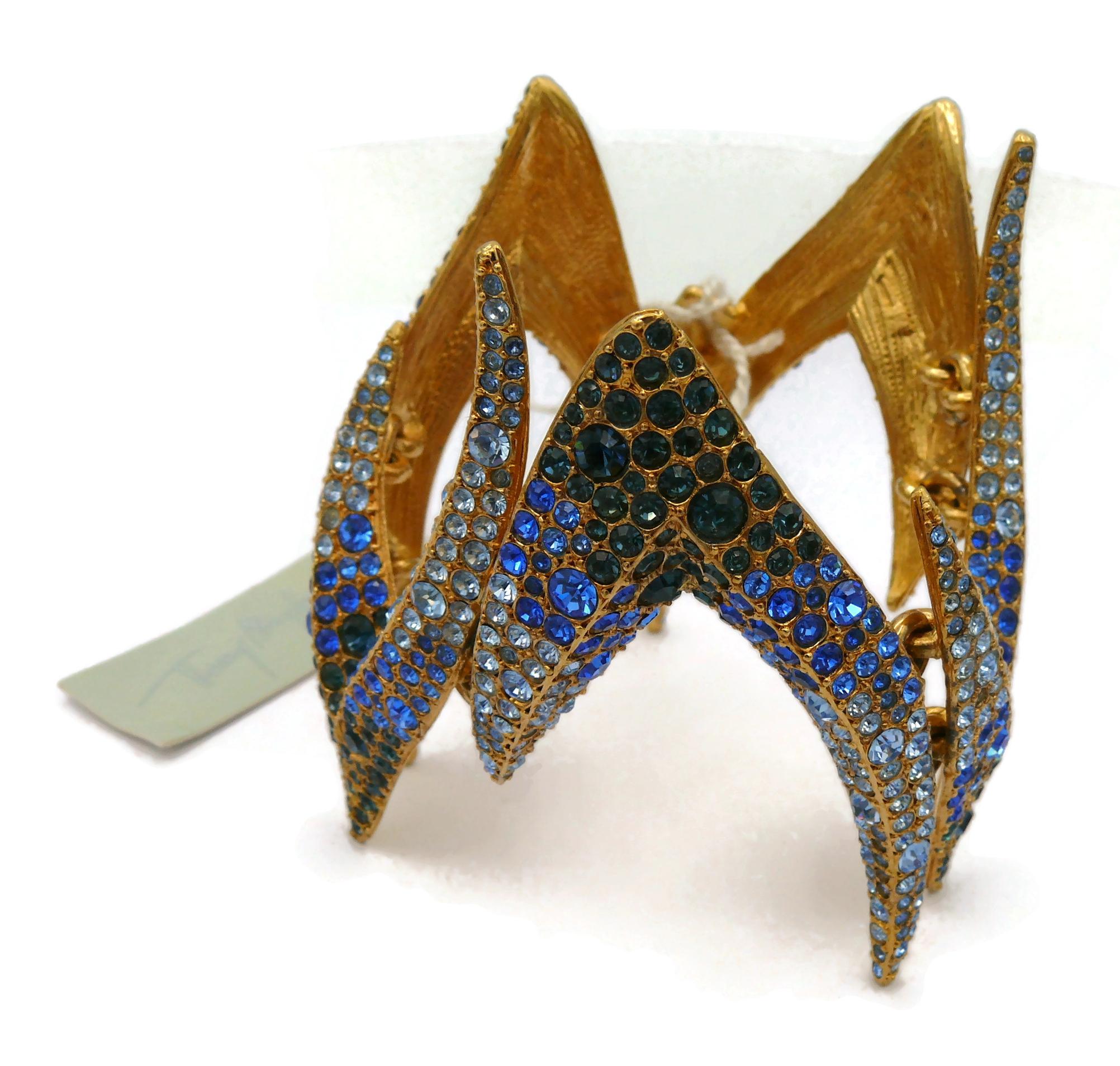 THIERRY MUGLER Vintage Jewelled Claw Bracelet 1