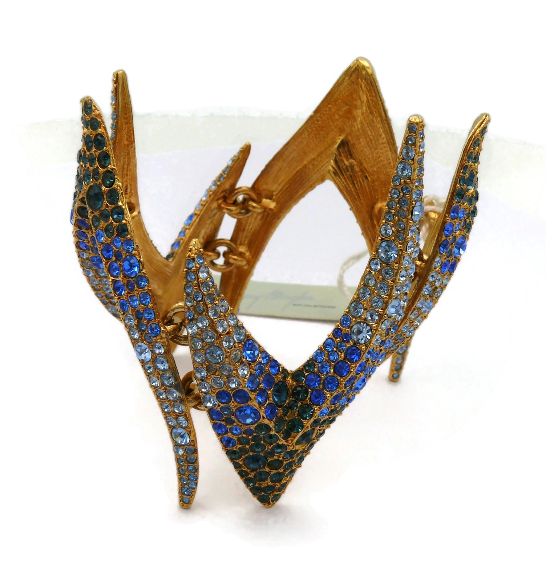 THIERRY MUGLER Vintage Jewelled Claw Bracelet 2
