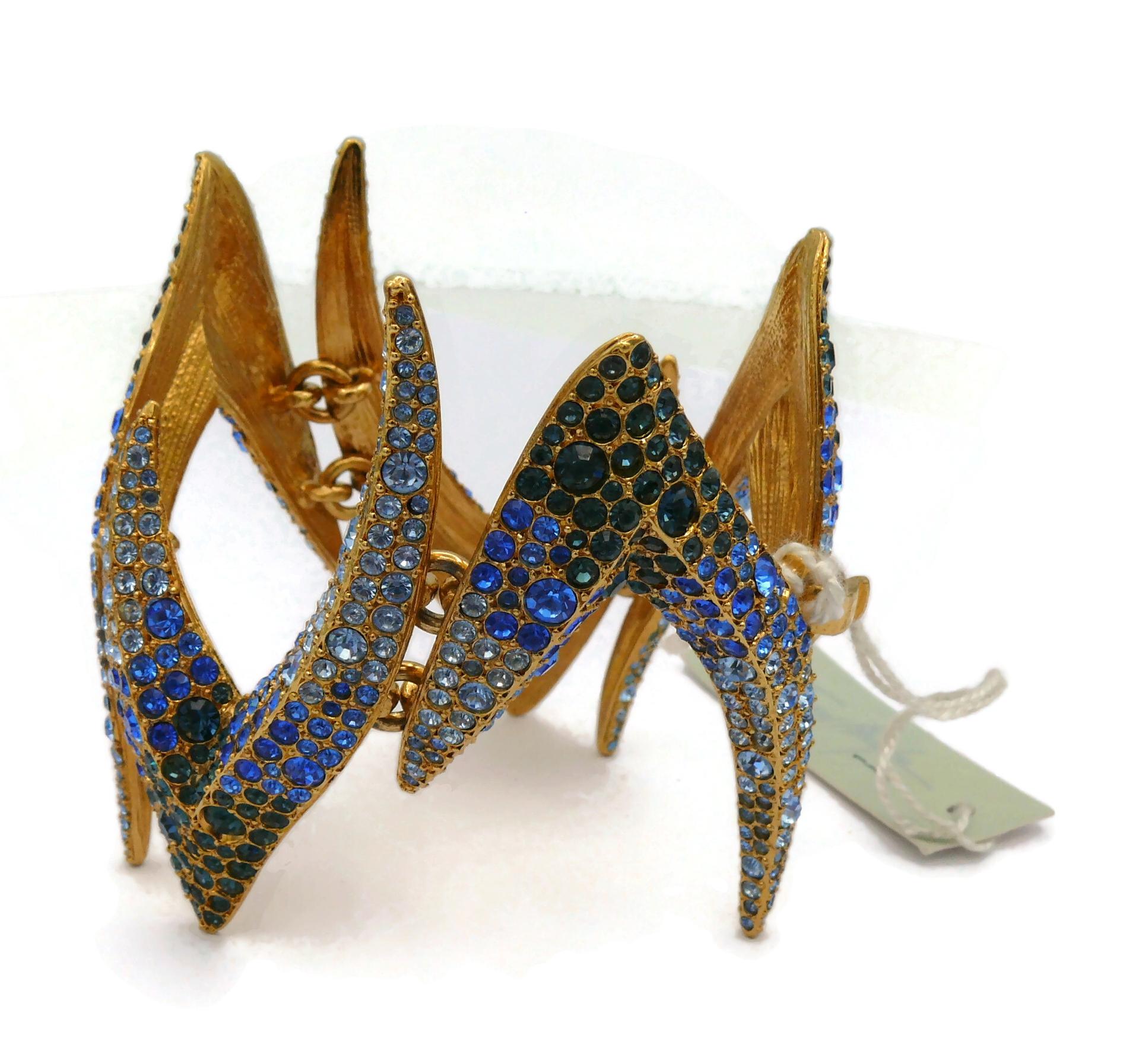 THIERRY MUGLER Vintage Jewelled Claw Bracelet 3