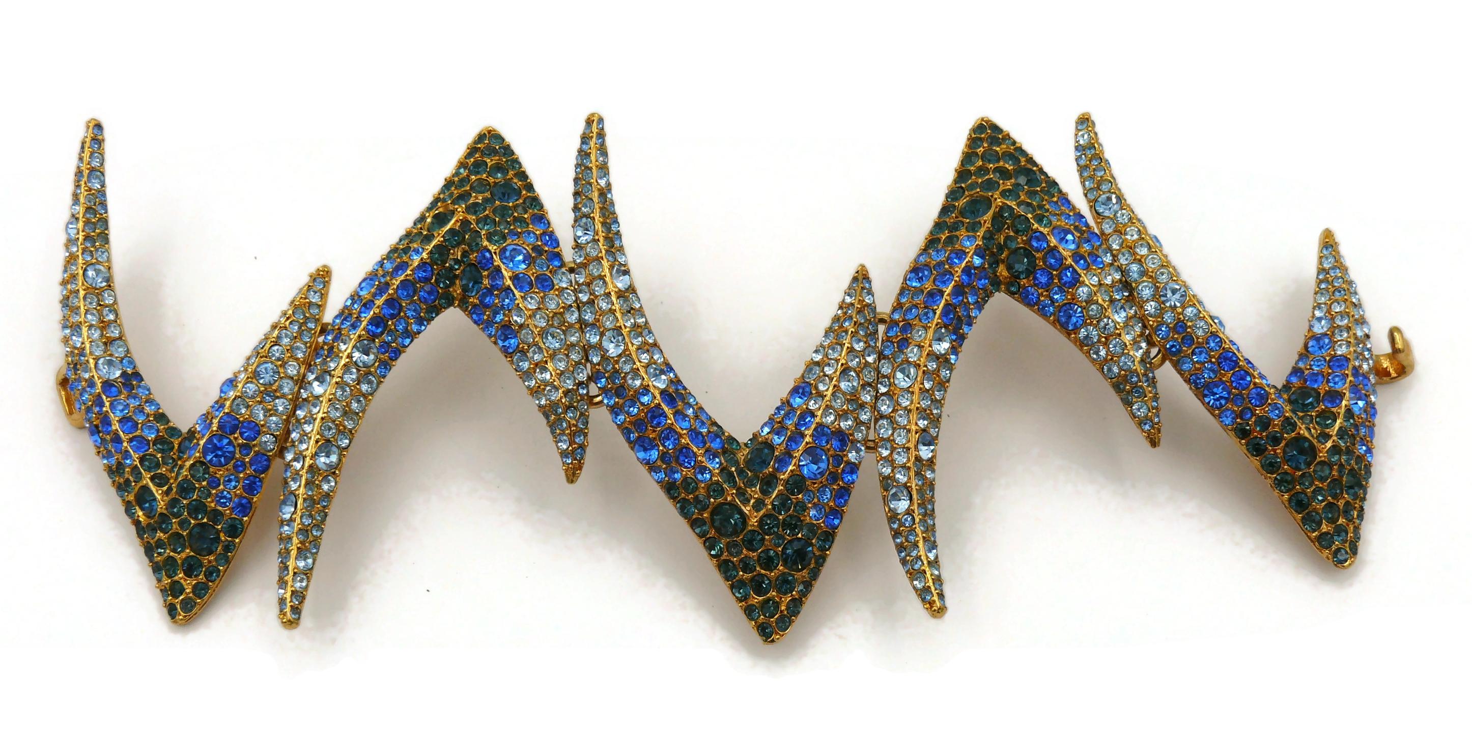 THIERRY MUGLER Vintage Jewelled Claw Bracelet 5