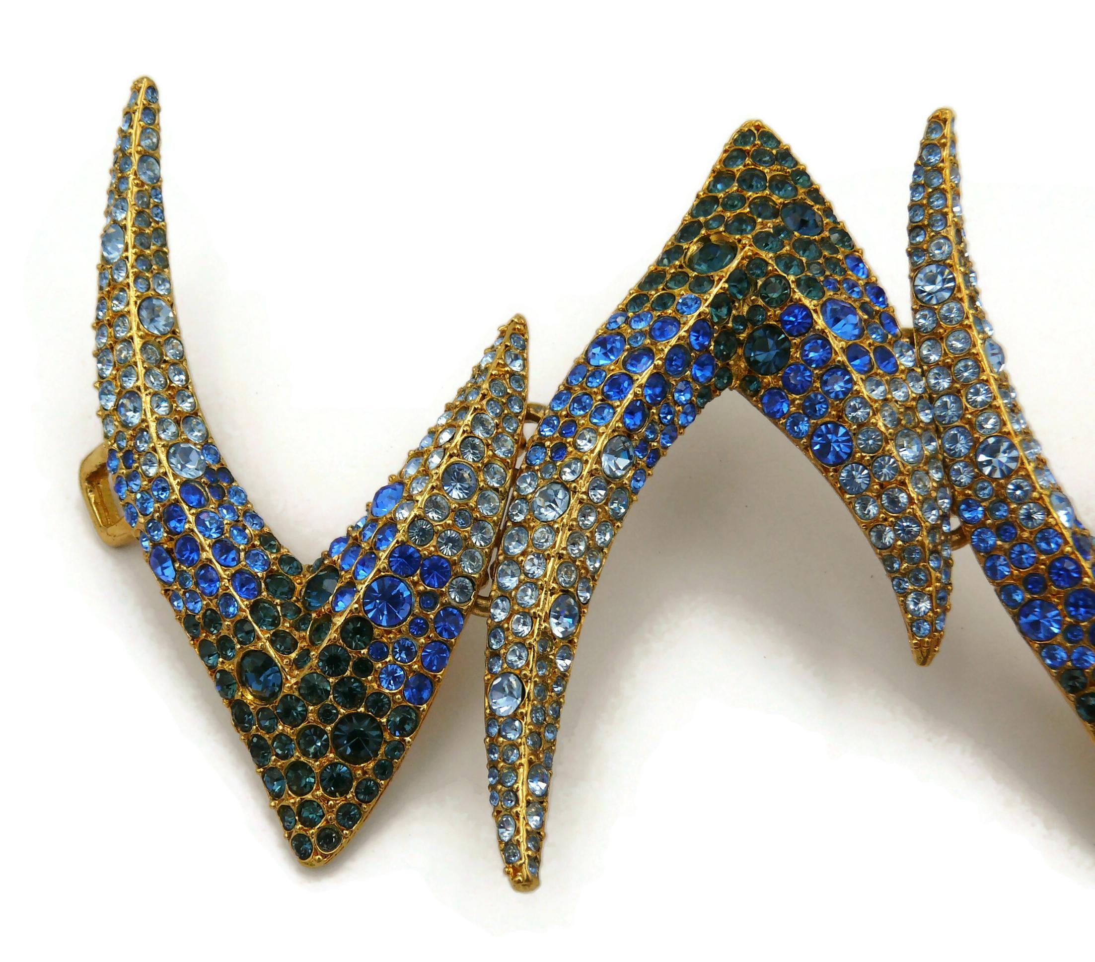 THIERRY MUGLER Vintage Jewelled Claw Bracelet 6