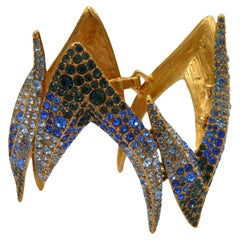 THIERRY MUGLER Vintage Jewelled Claw Bracelet