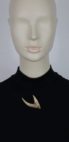 THIERRY MUGLER Vintage Jewelled Claw Brooch