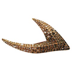 THIERRY MUGLER Vintage Juwelen-Klauenbrosche