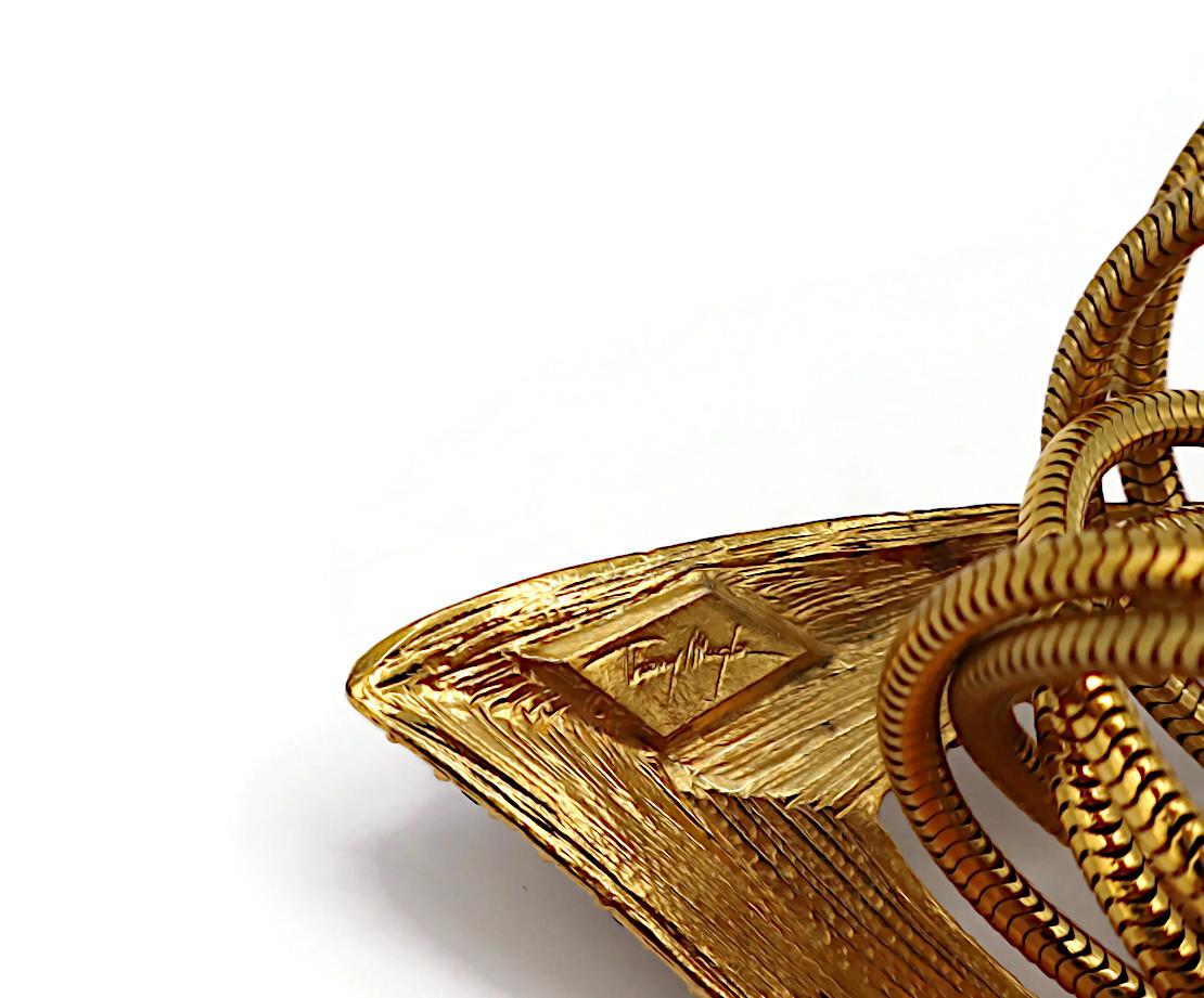 THIERRY MUGLER Vintage Jewelled Claw Centrepiece Collar Necklace For Sale 7