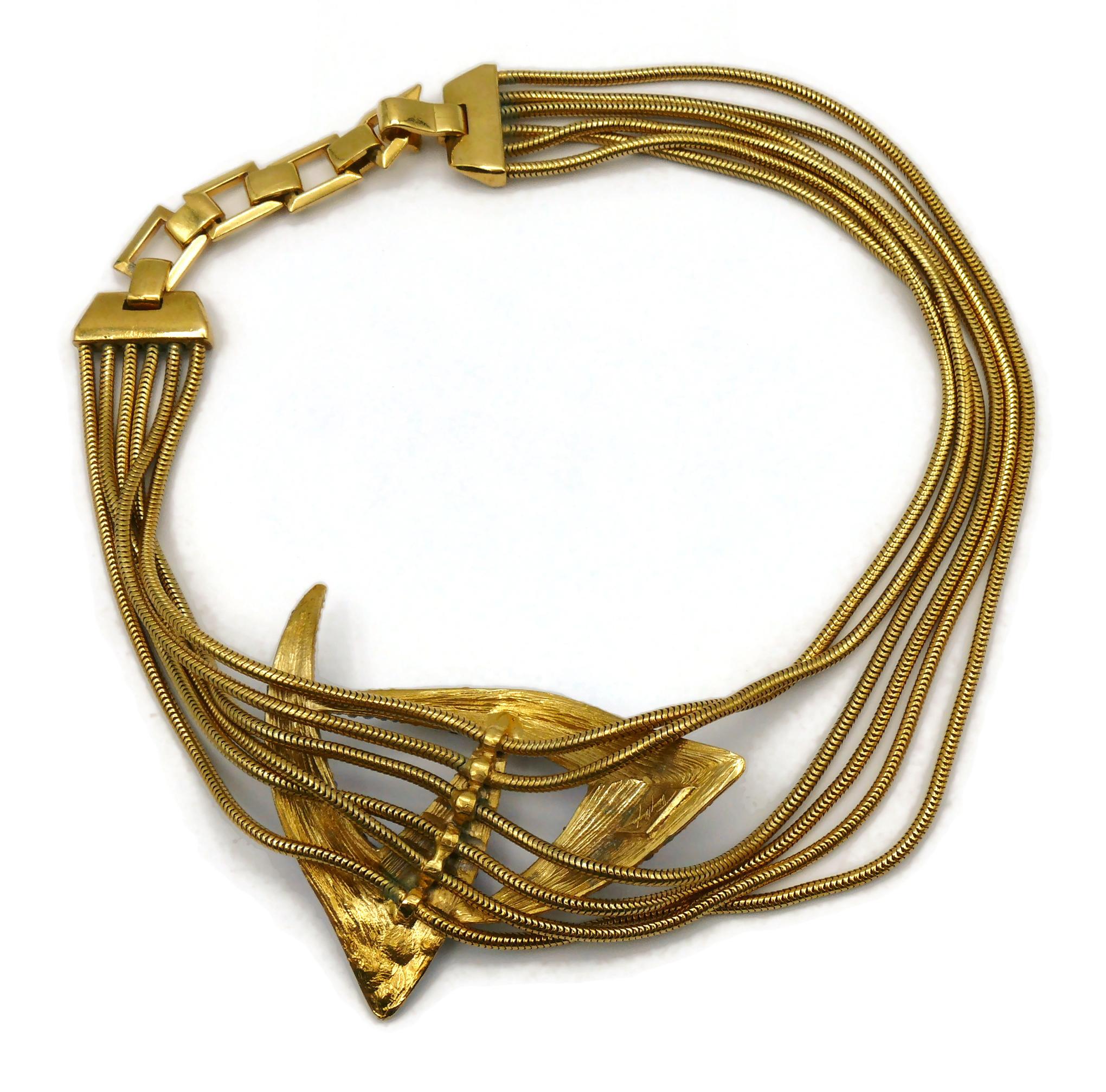 THIERRY MUGLER Vintage Juwelen-Kragen-Halskette mit Tafelaufsatz im Angebot 9