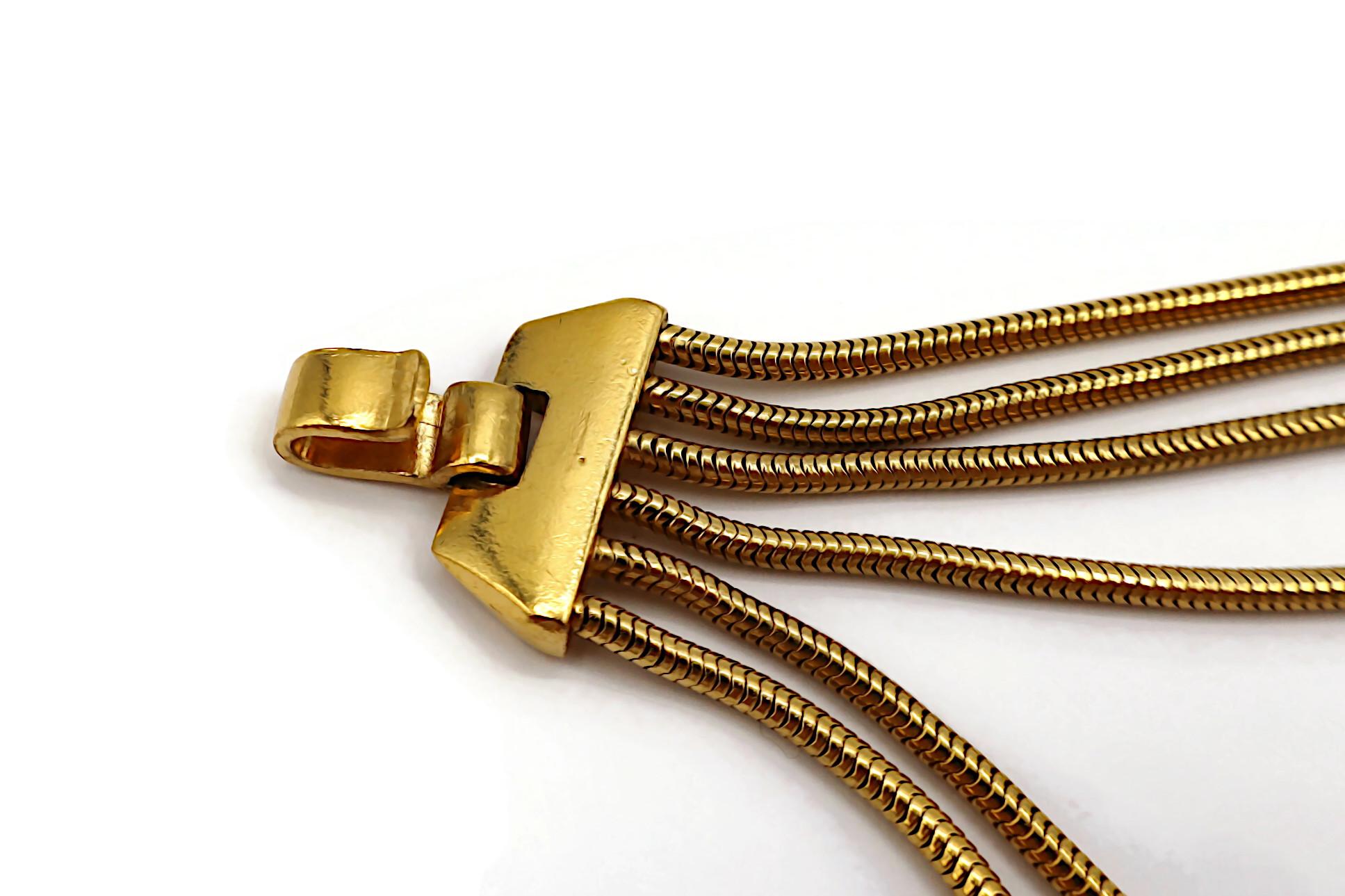 THIERRY MUGLER Vintage Jewelled Claw Centrepiece Collar Necklace For Sale 14