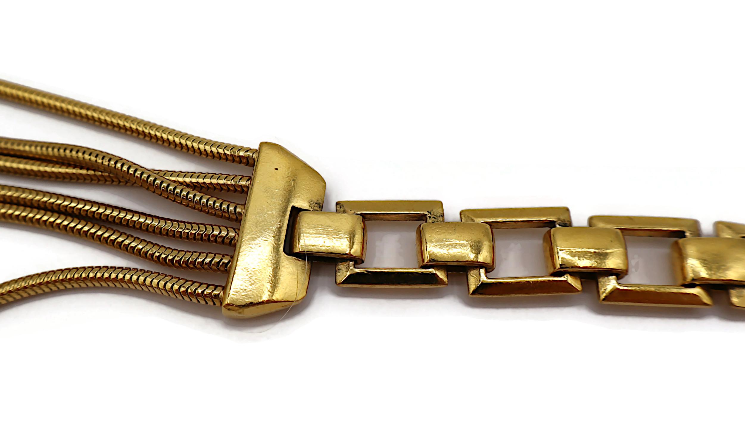 THIERRY MUGLER Vintage Jewelled Claw Centrepiece Collar Necklace For Sale 15