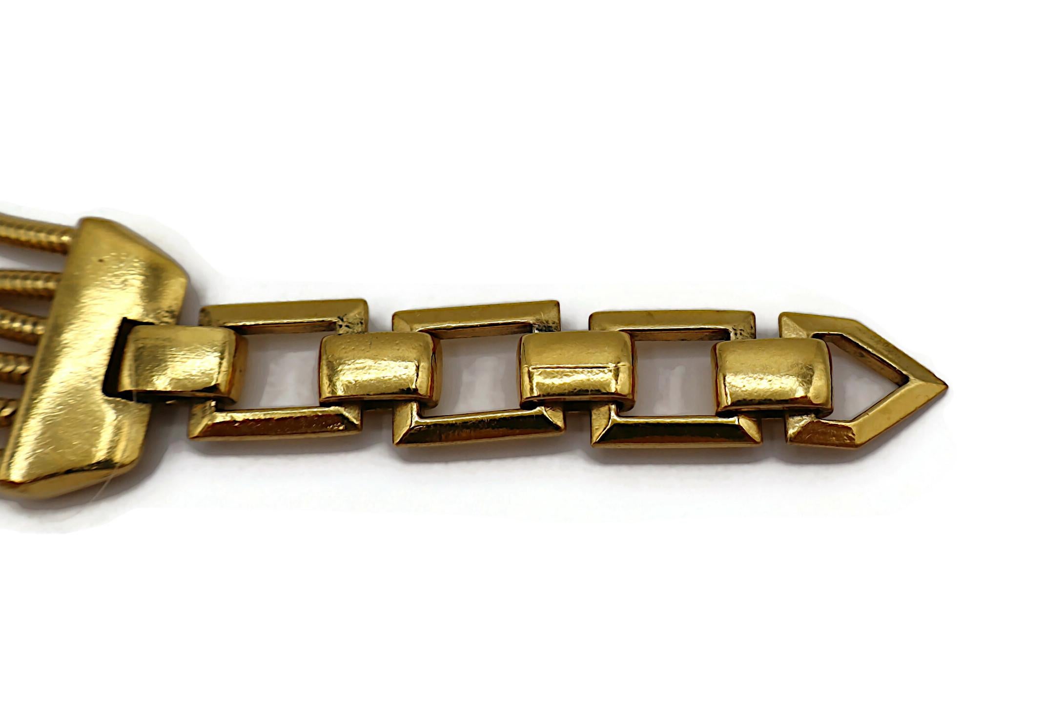 THIERRY MUGLER Vintage Jewelled Claw Centrepiece Collar Necklace For Sale 16