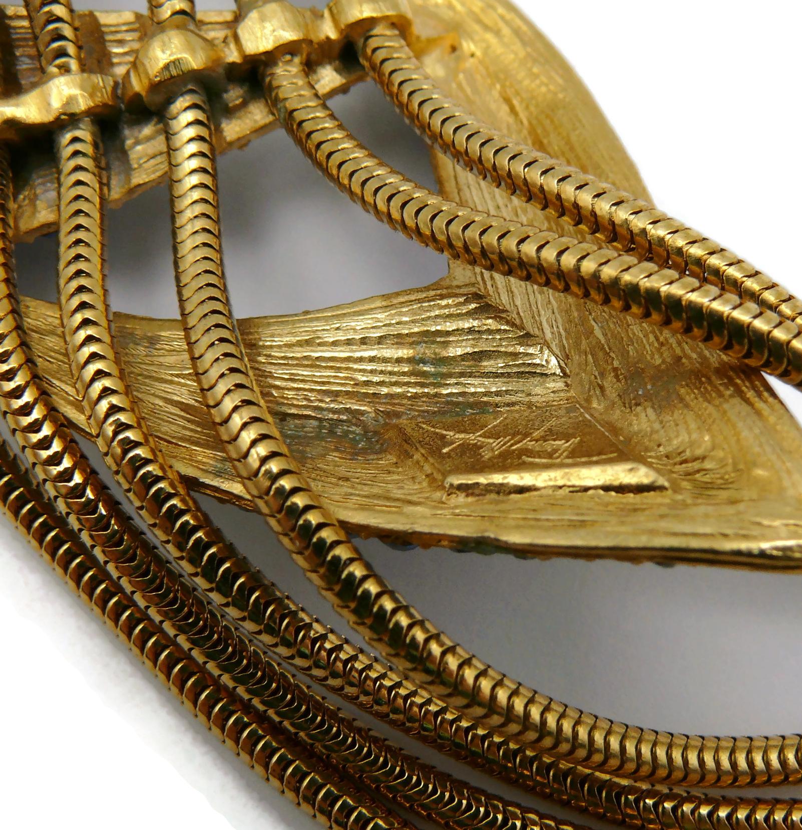 THIERRY MUGLER Vintage Juwelen-Kragen-Halskette mit Tafelaufsatz im Angebot 16