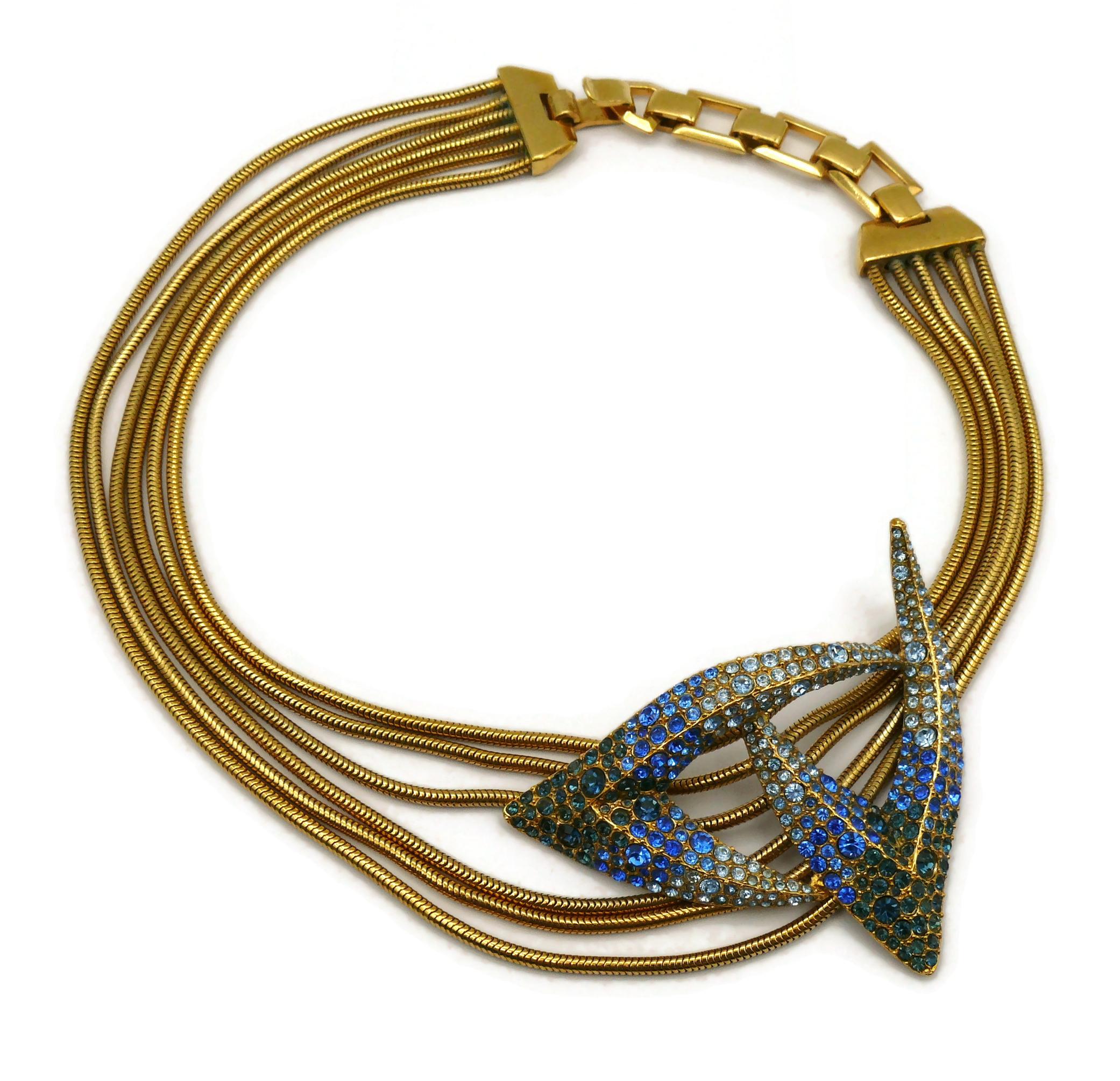 THIERRY MUGLER Vintage Juwelen-Kragen-Halskette mit Tafelaufsatz Damen im Angebot