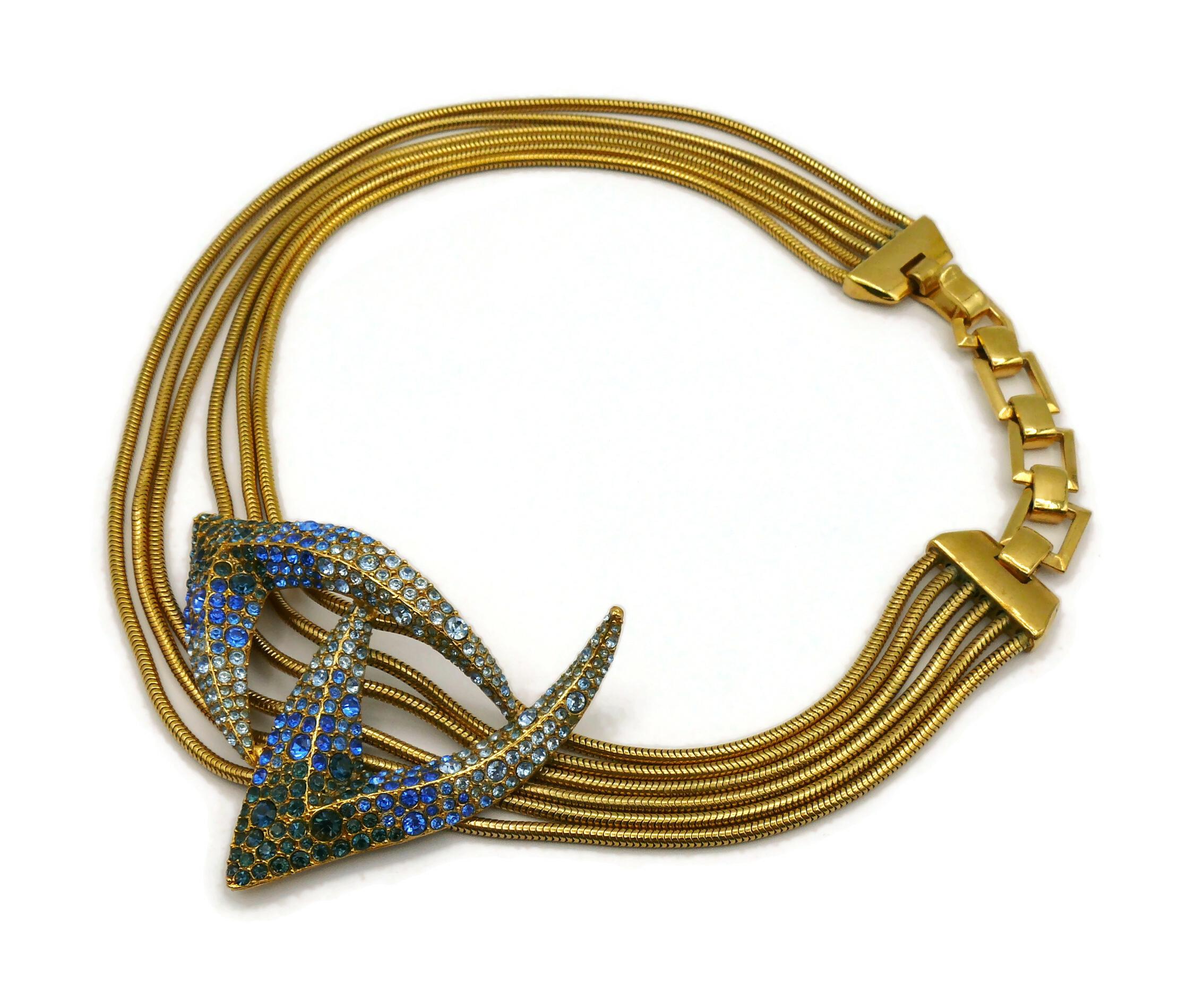 THIERRY MUGLER Vintage Juwelen-Kragen-Halskette mit Tafelaufsatz im Angebot 1