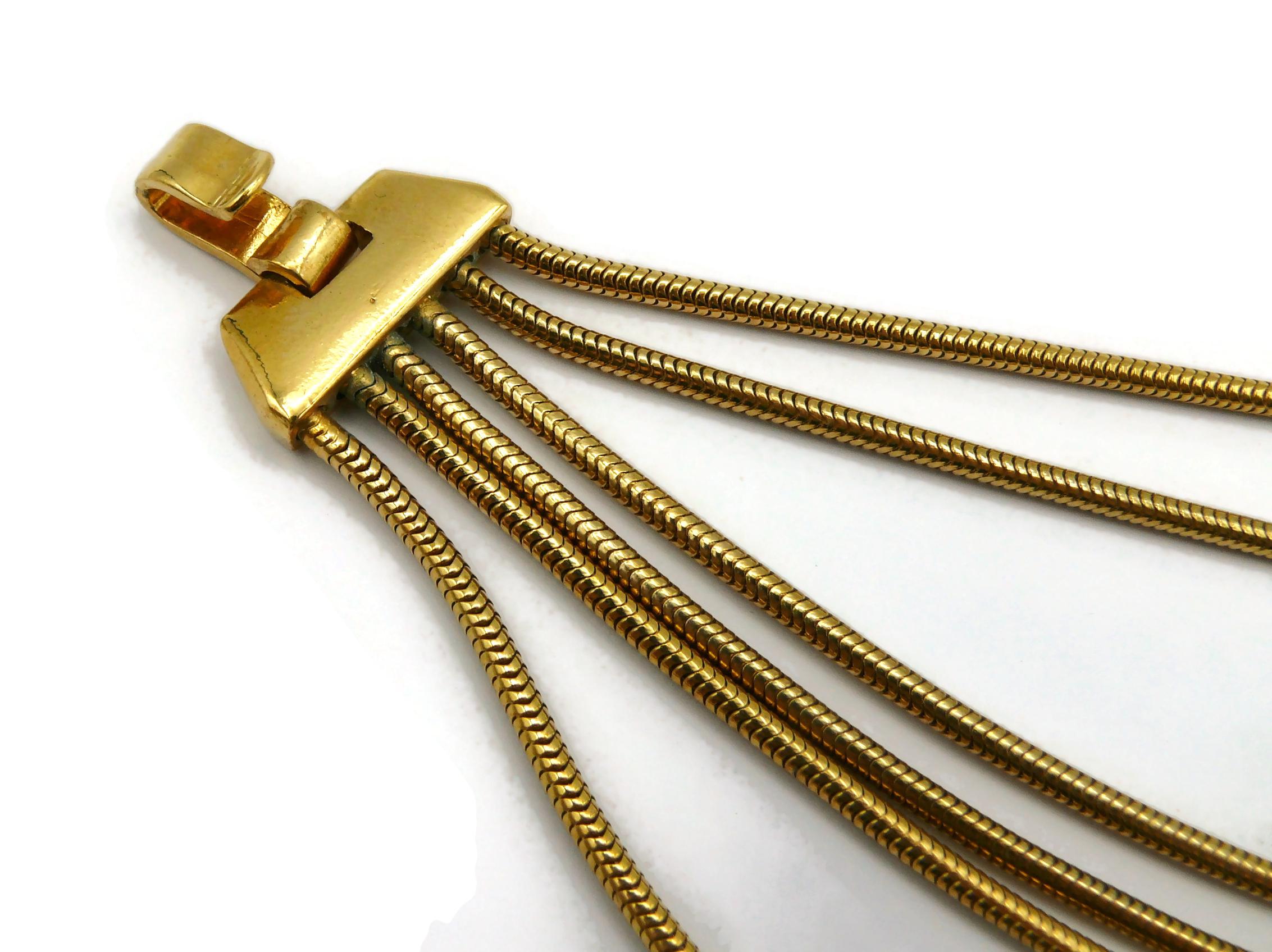 THIERRY MUGLER Vintage Juwelen-Kragen-Halskette mit Tafelaufsatz im Angebot 3