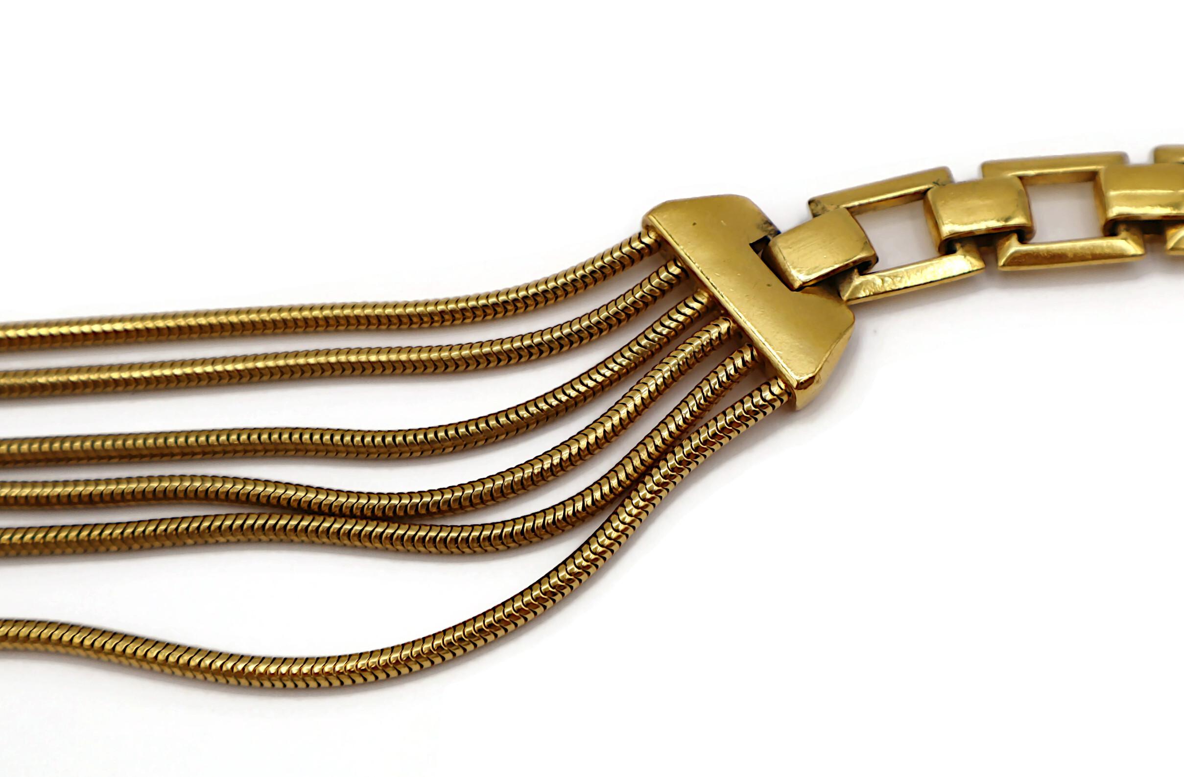 THIERRY MUGLER Vintage Jewelled Claw Centrepiece Collar Necklace For Sale 4