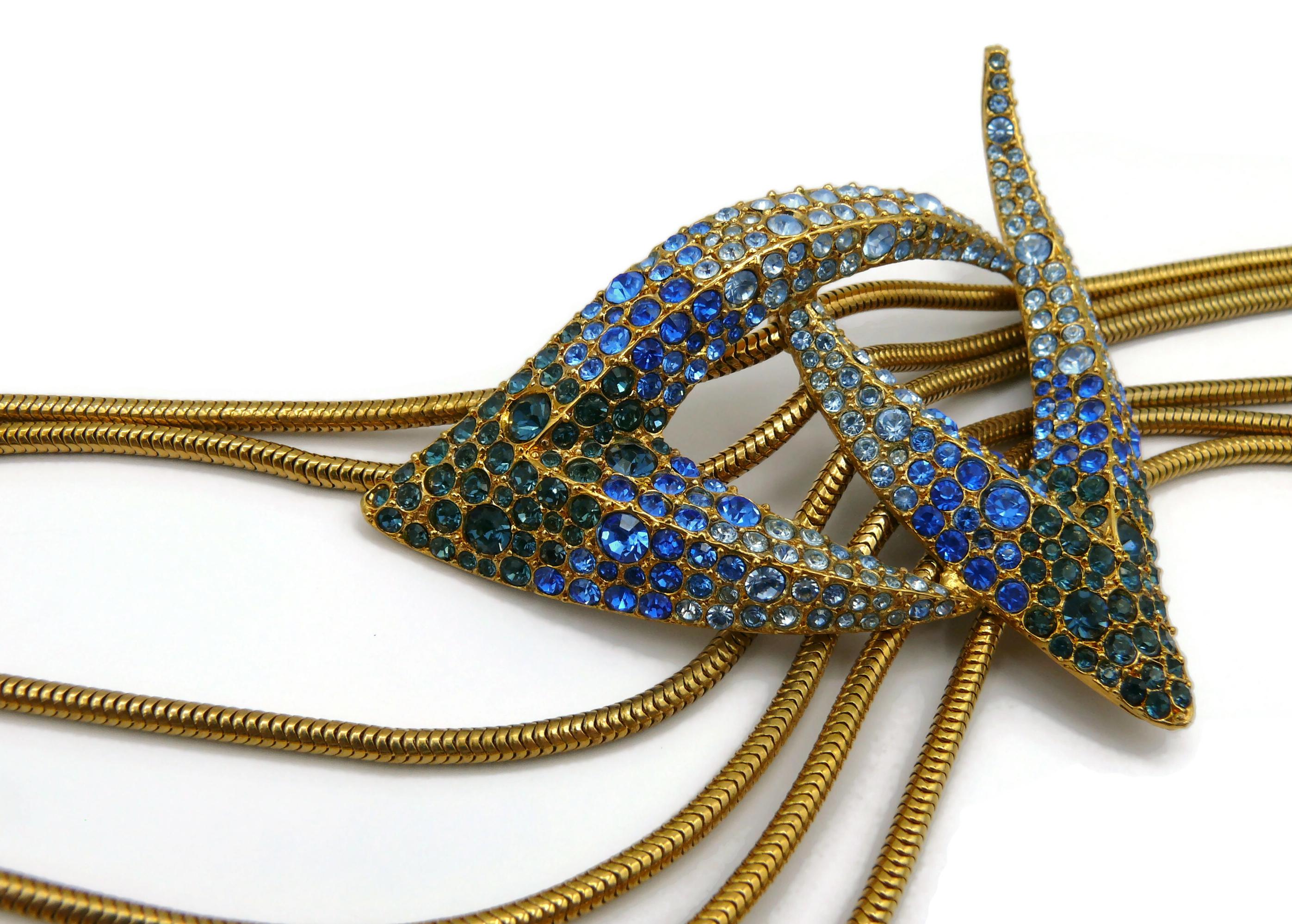 THIERRY MUGLER Vintage Jewelled Claw Centrepiece Collar Necklace 1