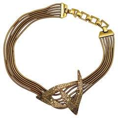 THIERRY MUGLER Collier centre de table à griffes vintage en bijoux