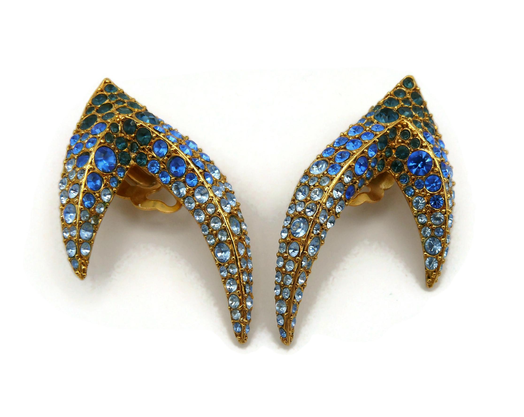 Women's THIERRY MUGLER Vintage Jewelled Clip-On Earrings