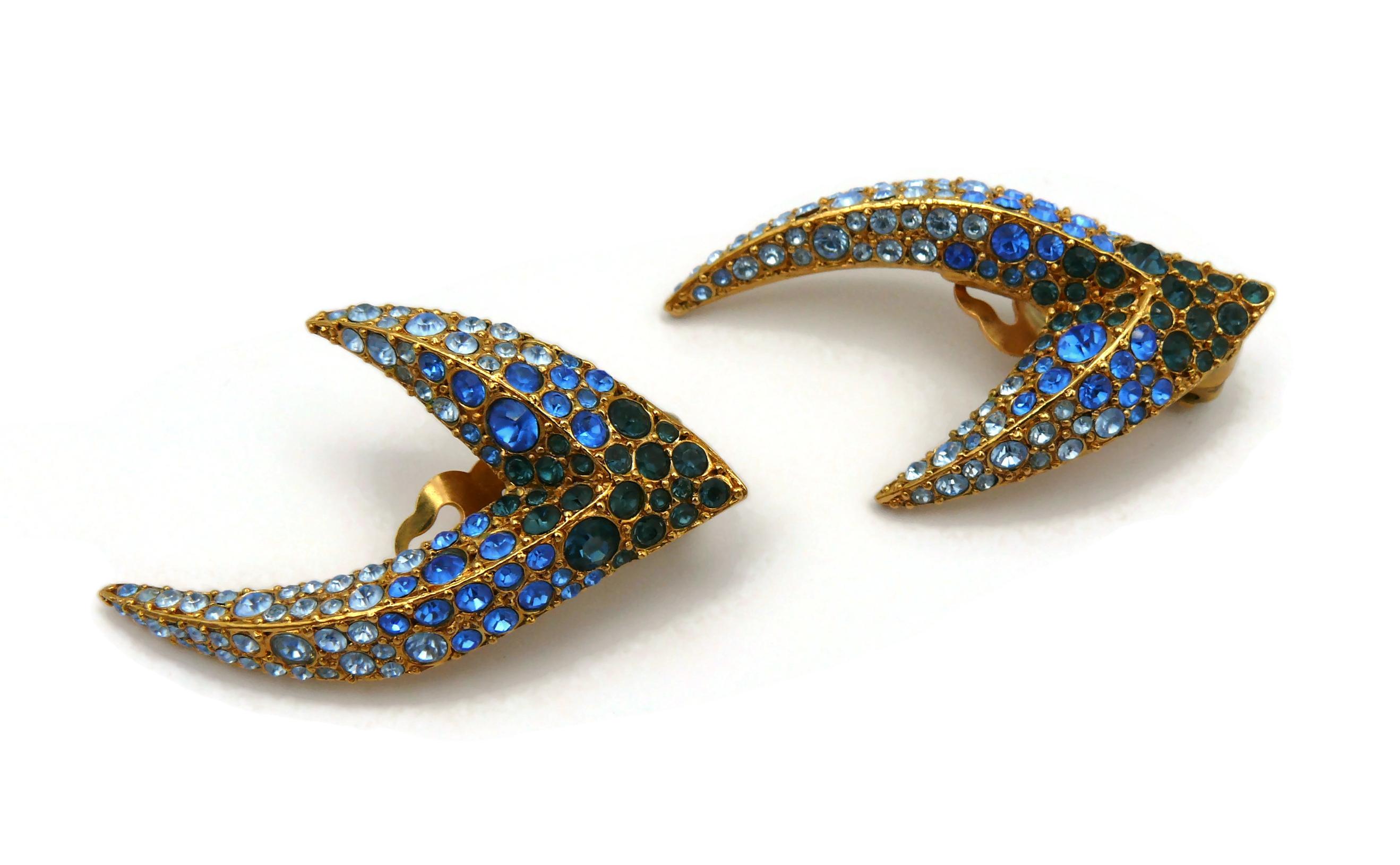 THIERRY MUGLER Vintage Jewelled Clip-On Earrings 1