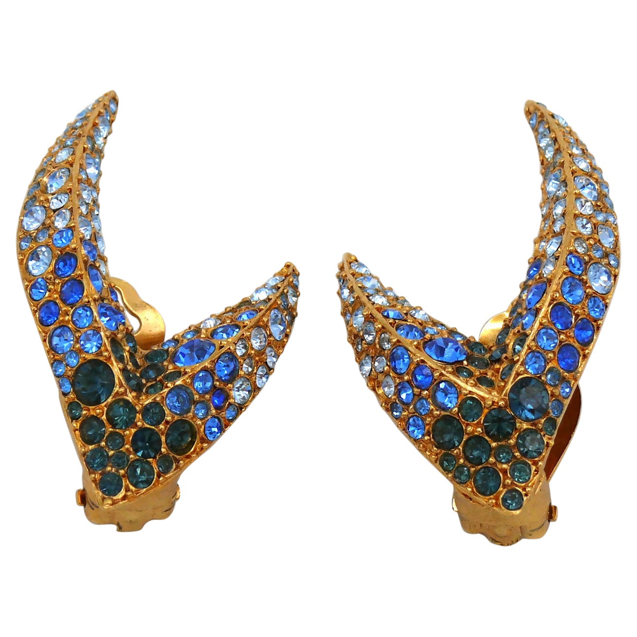 THIERRY MUGLER Vintage Jewelled Clip-On Earrings
