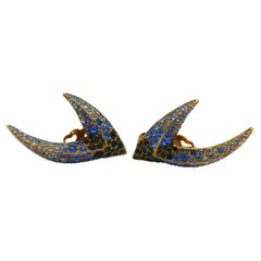 THIERRY MUGLER Vintage Jewelled Clip-On Earrings