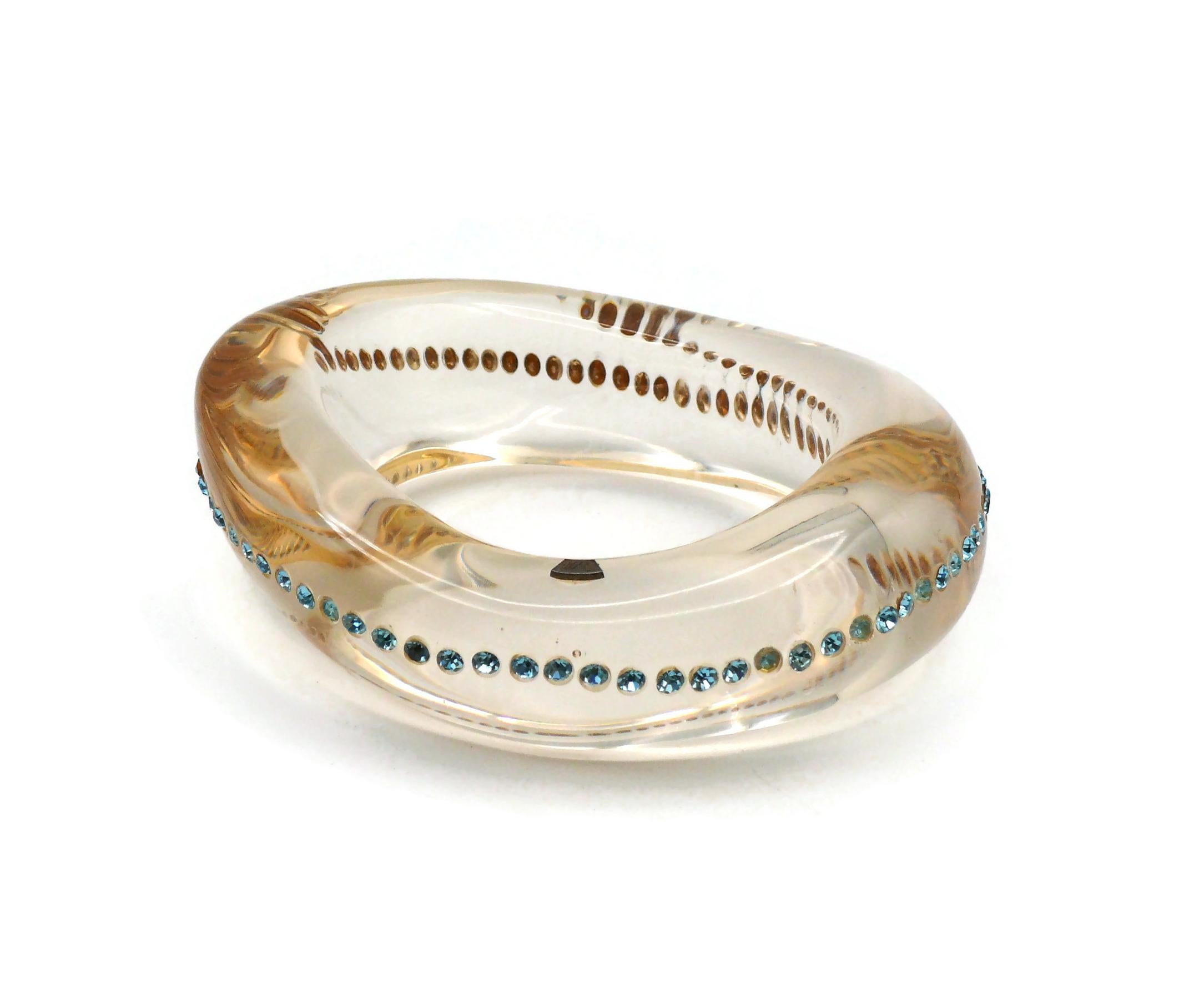 THIERRY MUGLER Pulsera vintage de resina enjoyada en venta 6