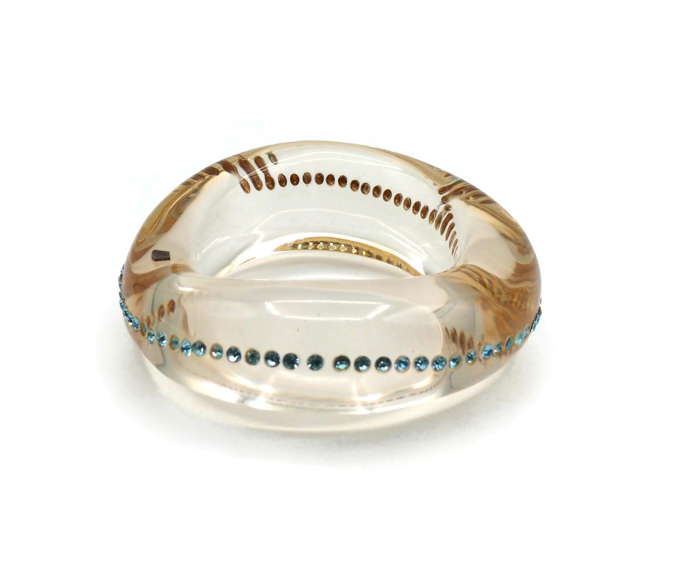 THIERRY MUGLER Pulsera vintage de resina enjoyada en venta 7