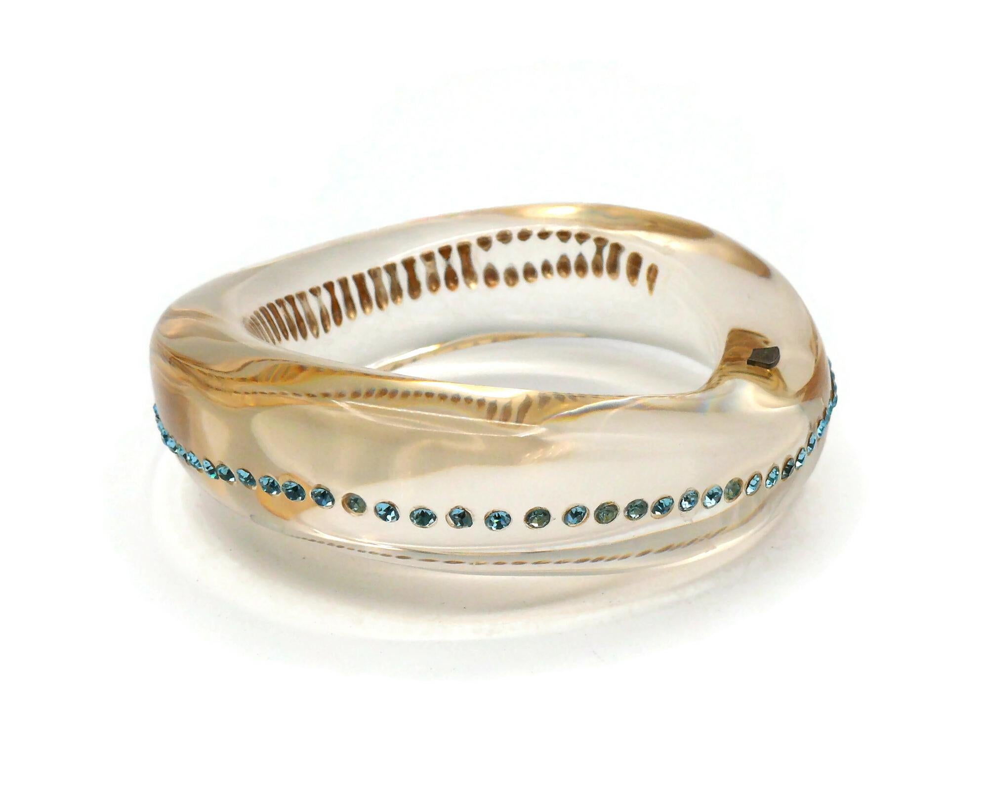 THIERRY MUGLER Pulsera vintage de resina enjoyada en venta 10