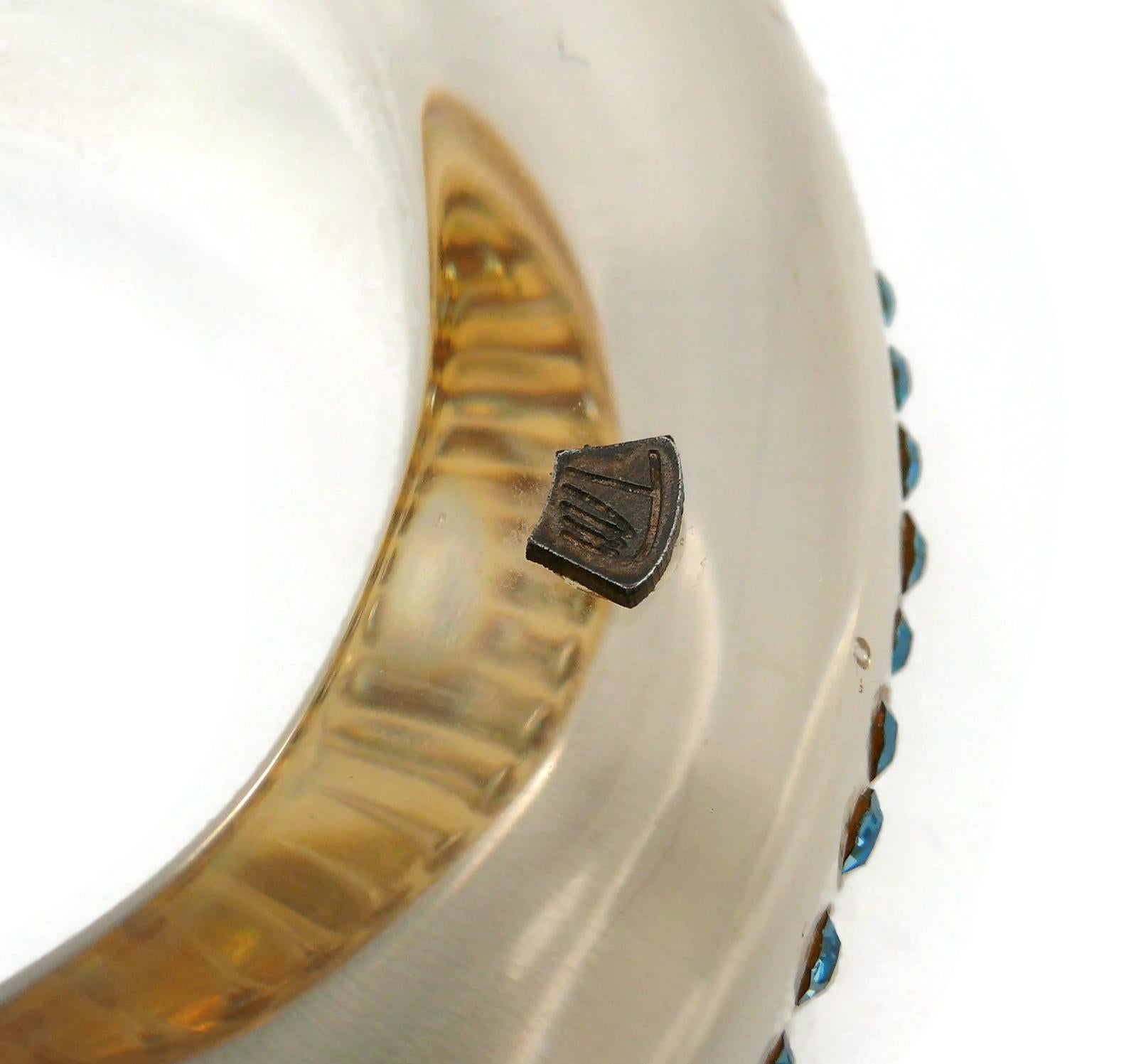 THIERRY MUGLER Vintage Jewelled Resin Bracelet For Sale 8