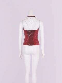 Thierry Mugler Vintage Leather Flame Halter Neck Bustier