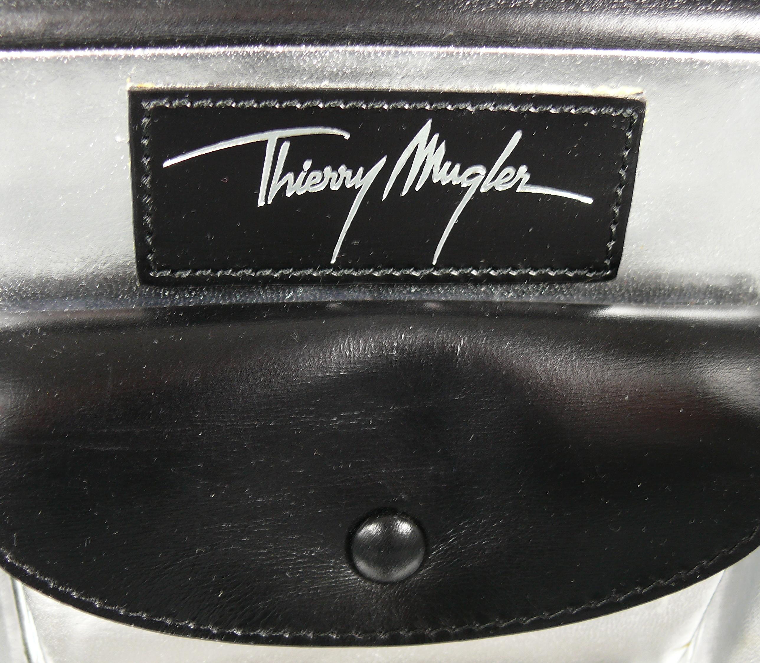Thierry Mugler Vintage Malette Black Top Handle Bag 7