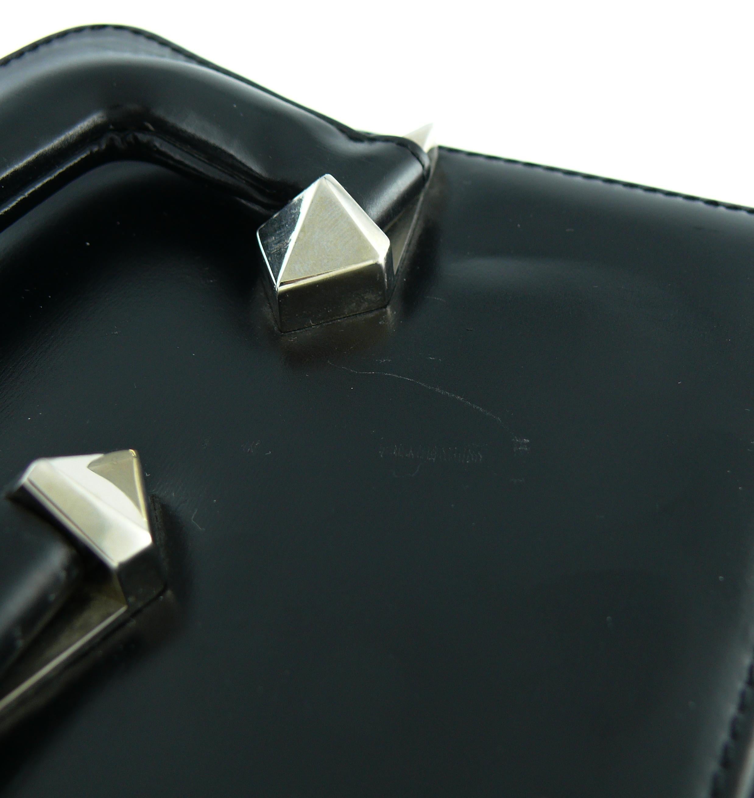 Thierry Mugler Vintage Malette Black Top Handle Bag 8