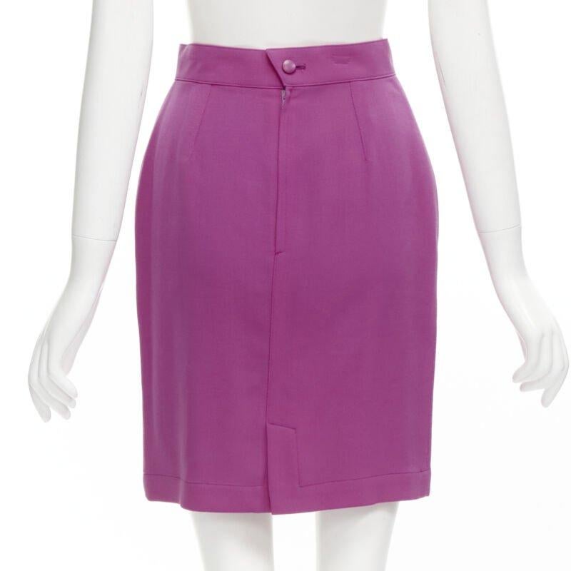 THIERRY MUGLER Vintage pink space age curved lapel metal buckle blazer IT9AT S For Sale 6