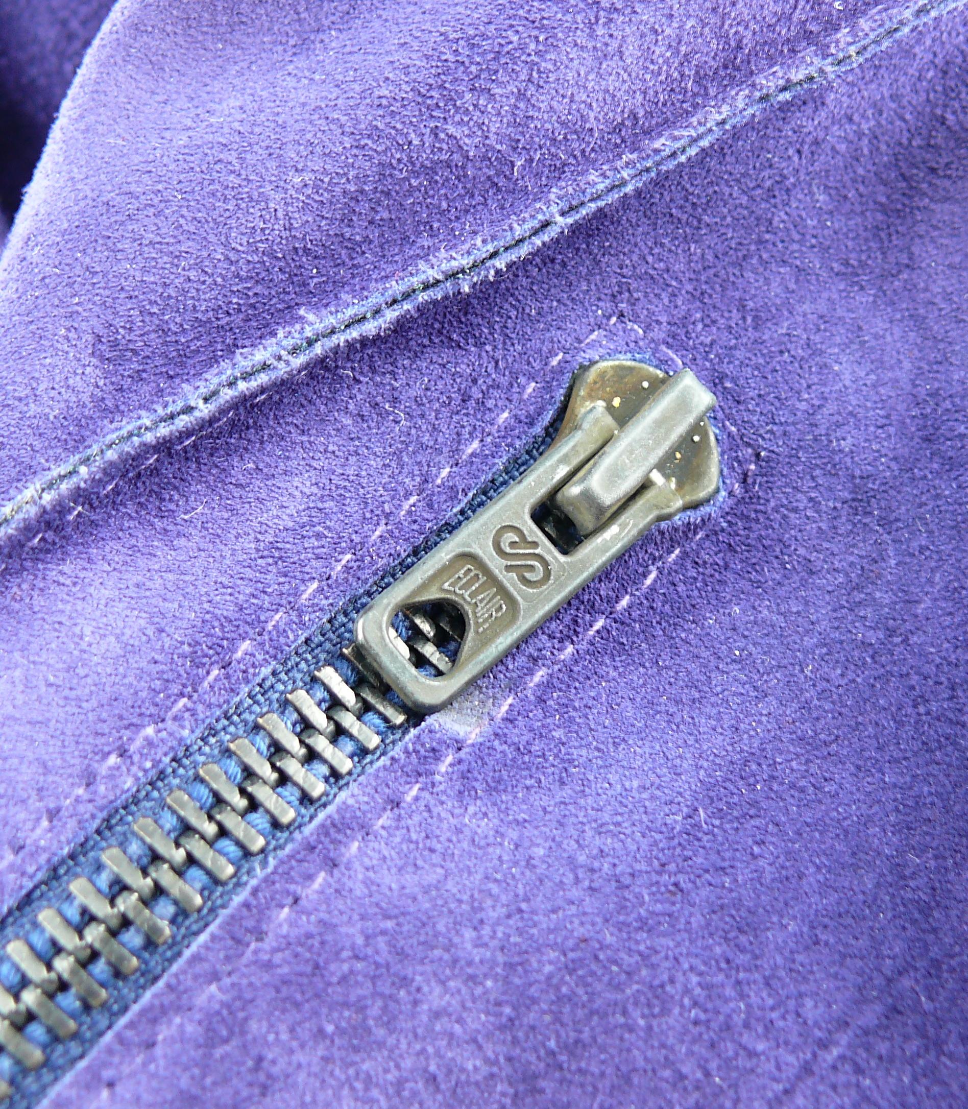 Thierry Mugler Vintage Lila Wildleder Kreatur Jacke 7