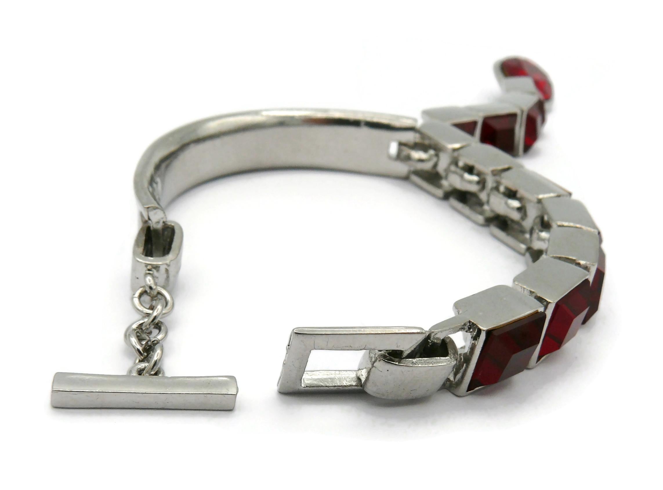 Women's THIERRY MUGLER Vintage Red Crystal Bracelet