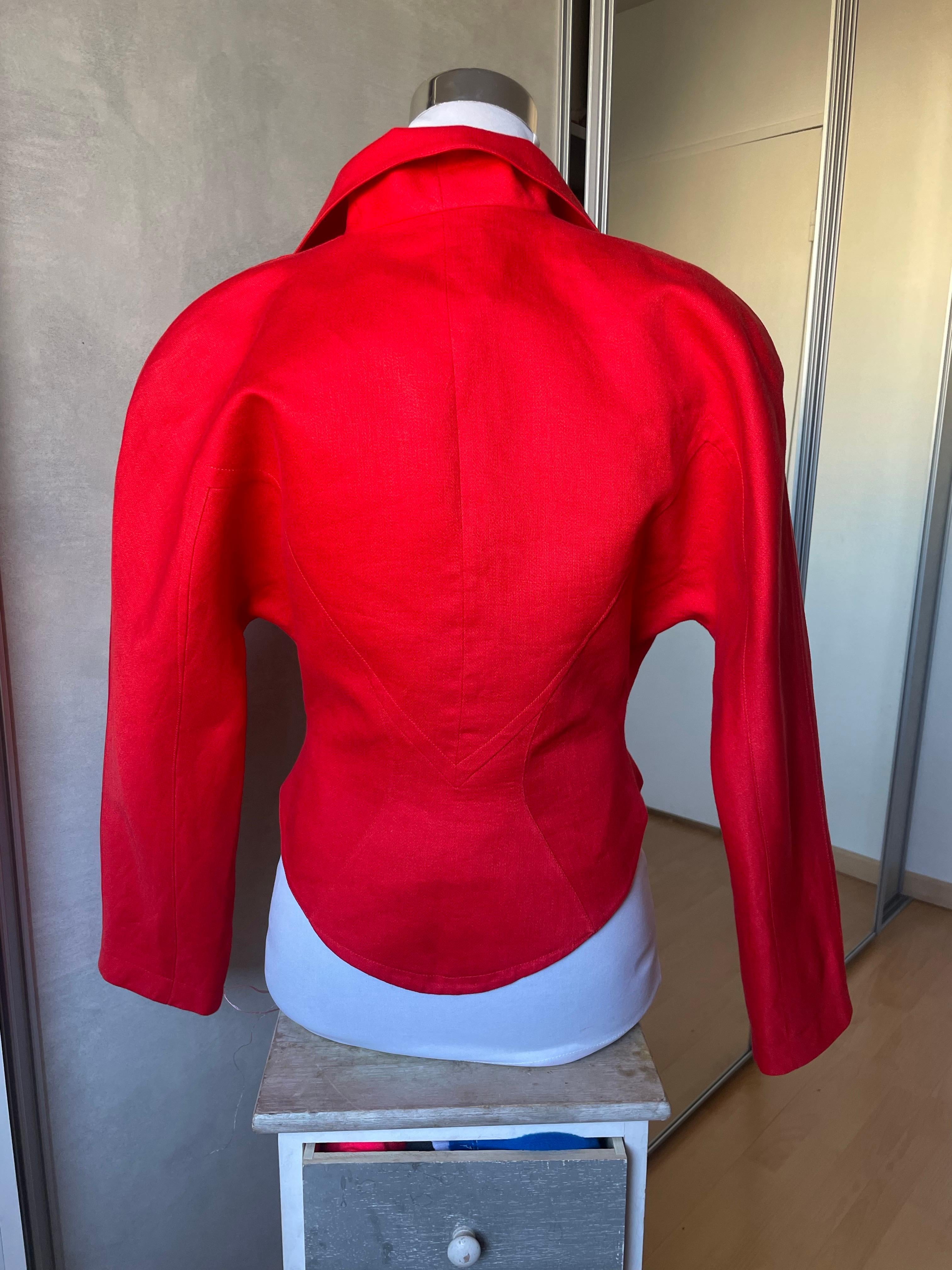 THIERRY MUGLER Chaqueta roja vintage Rojo en venta