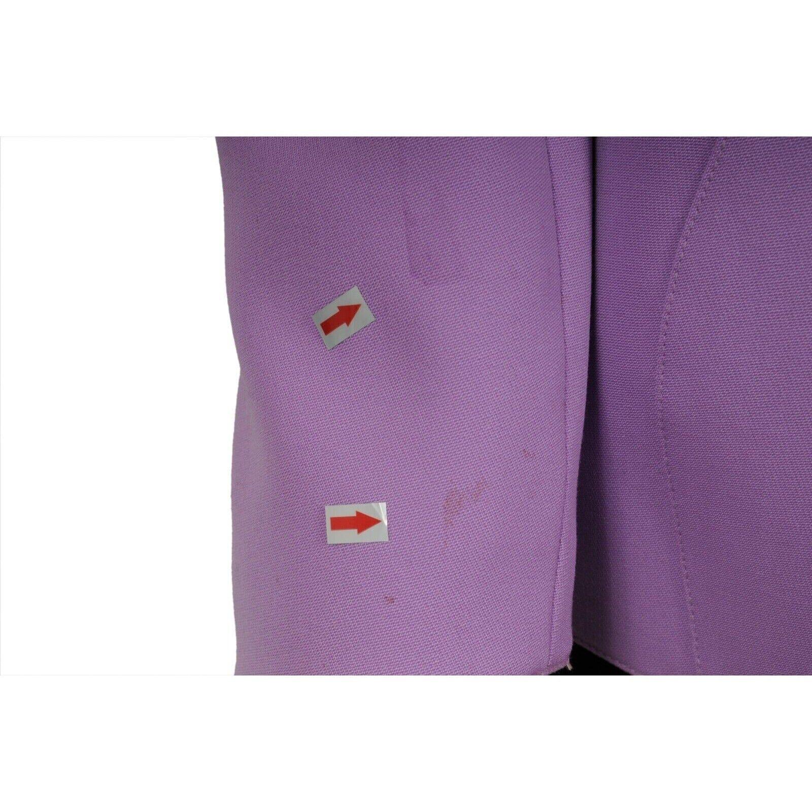 Thierry Mugler Vintage Runway Korsett Blazer Jacke 36 Lila Lavendel Wolle Mantel im Angebot 5