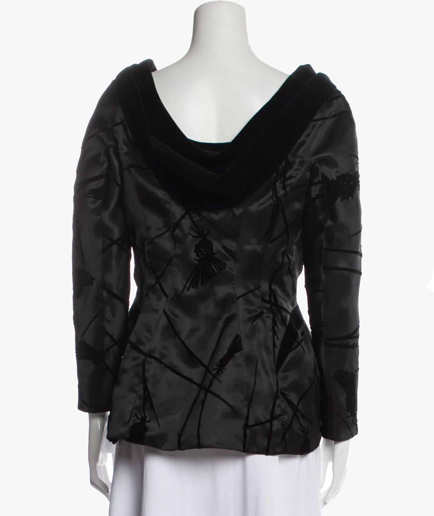 Gray Thierry Mugler vintage silk jacket, 1990s