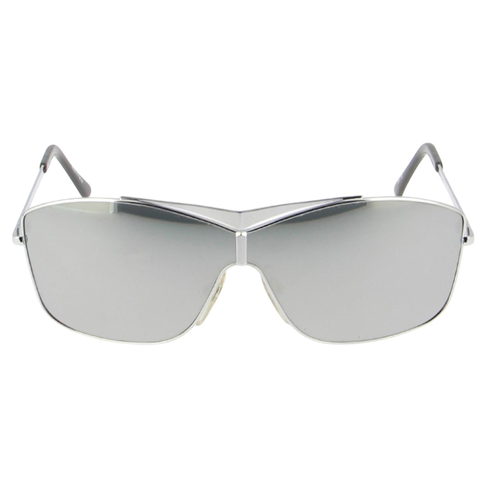 Thierry Mugler, aviatore vintage in argento, anni '90