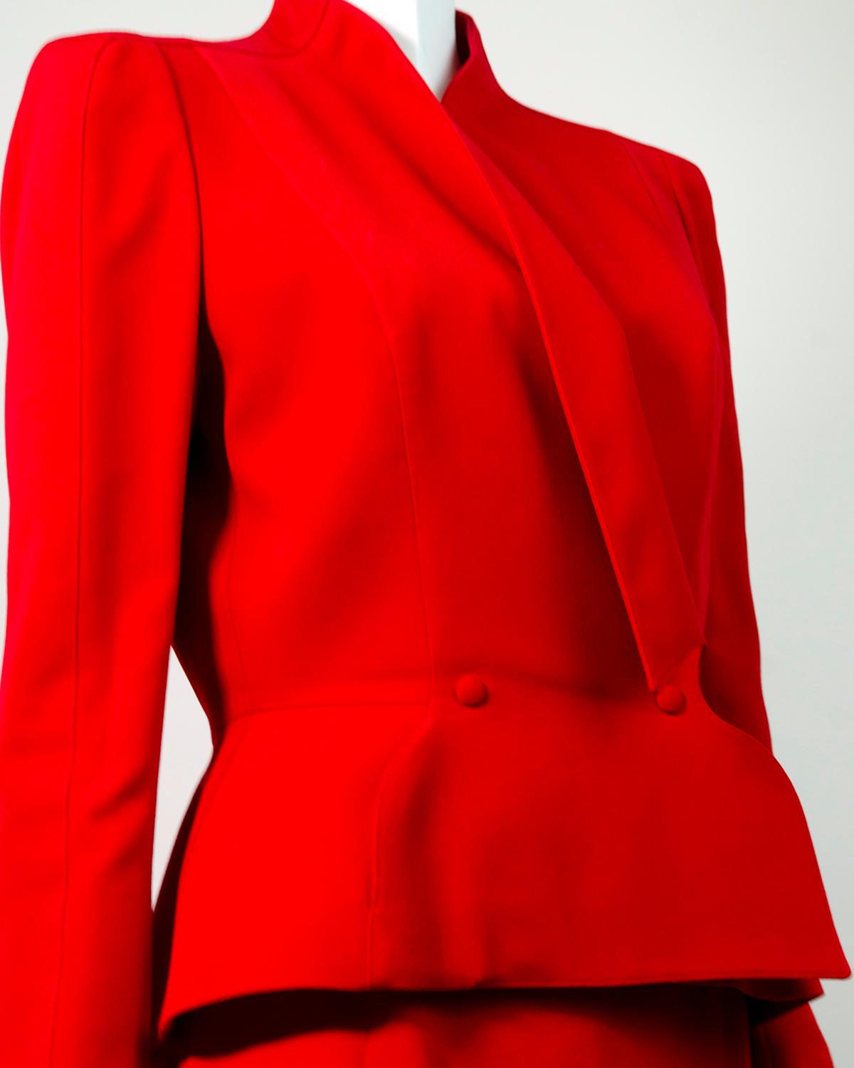THIERRY MUGLER Vintage Spring 1999 Red Power Suit 1
