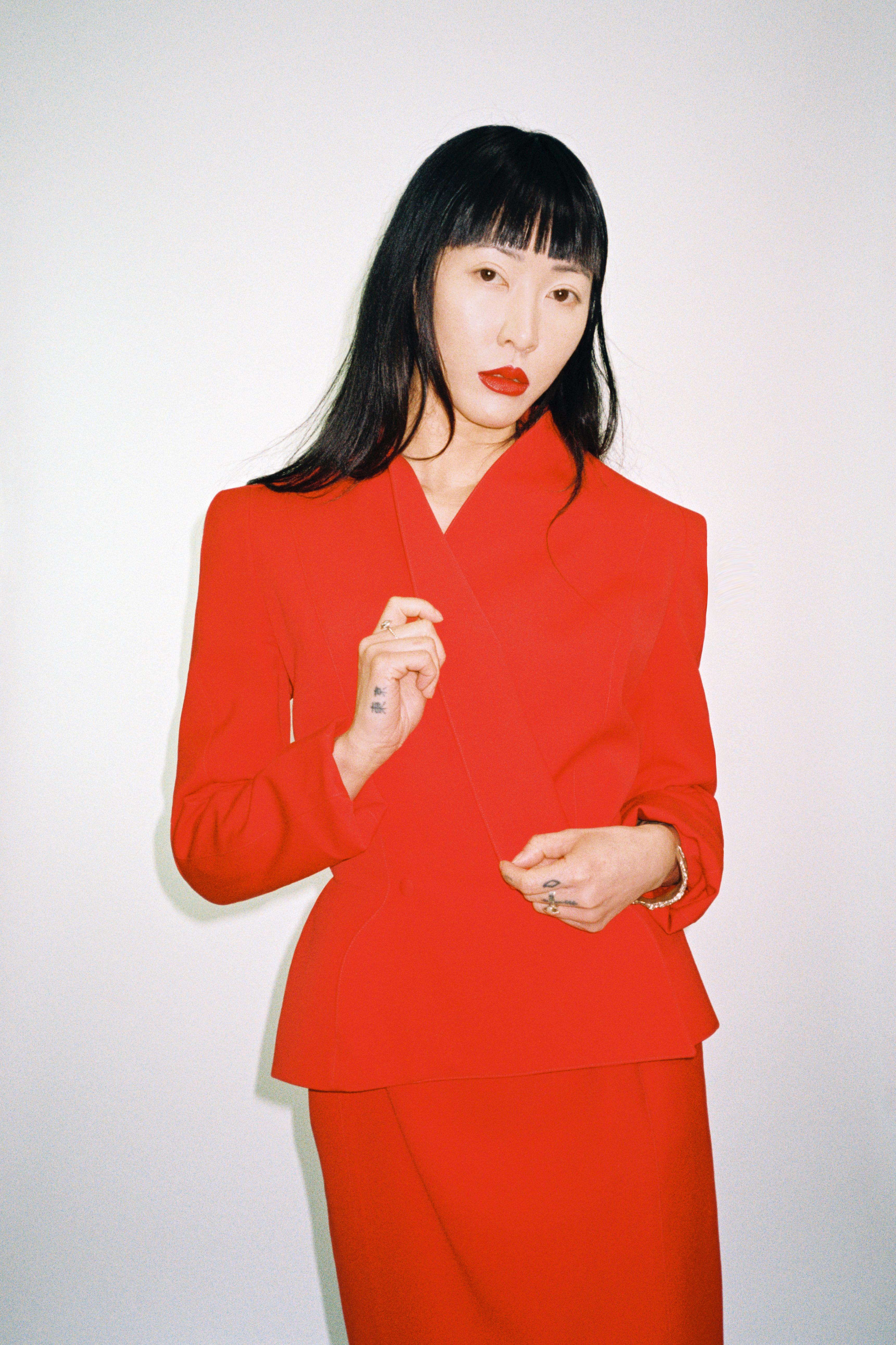 THIERRY MUGLER Vintage Spring 1999 Red Power Suit 3