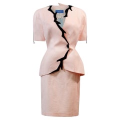 THIERRY MUGLER vintage S/S 1998 Iconic pink cotton suit / Helmut Newton / New!