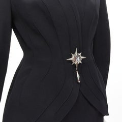THIERRY MUGLER Vintage Star button space age curved collar power blazer IT9AT S