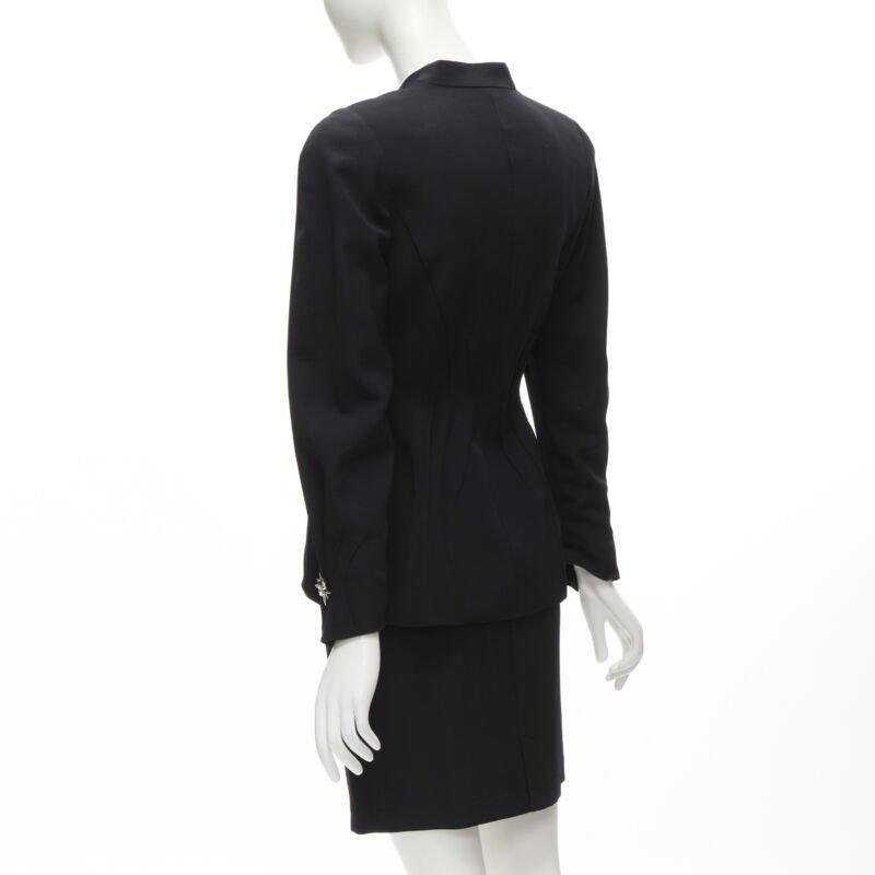 Women's THIERRY MUGLER Vintage Star button space age curved collar power blazer IT9AT S For Sale