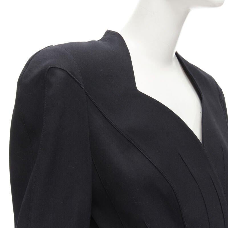 THIERRY MUGLER Vintage Star button space age curved collar power blazer IT9AT S For Sale 2