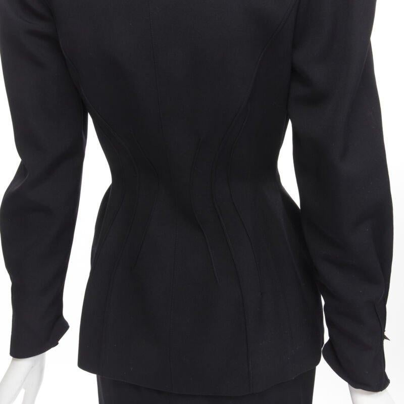 THIERRY MUGLER Vintage Star button space age curved collar power blazer IT9AT S en vente 5