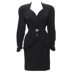 THIERRY MUGLER Vintage Star button space age curved collar power blazer IT9AT S