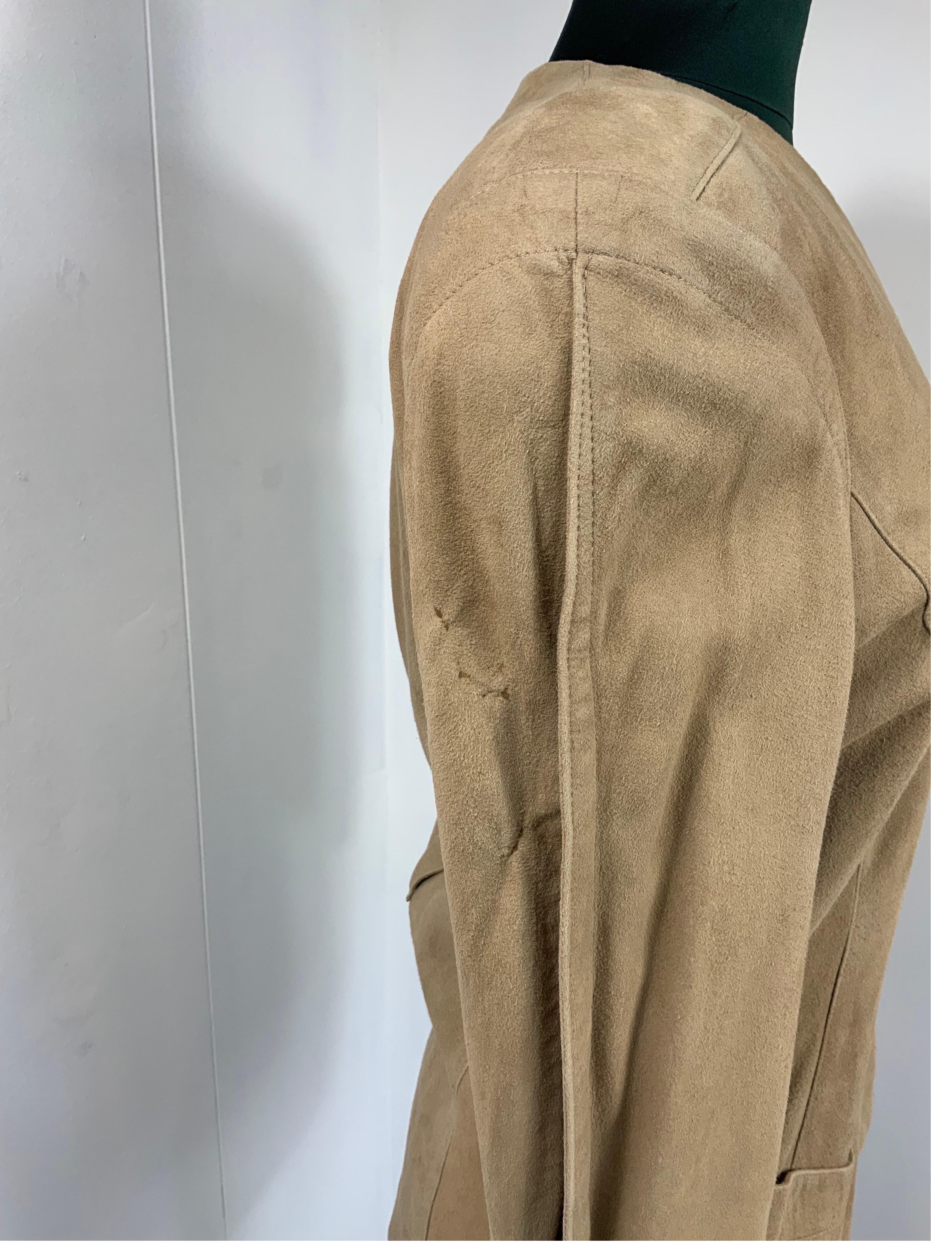 Women's or Men's Thierry Mugler vintage suede jacket For Sale