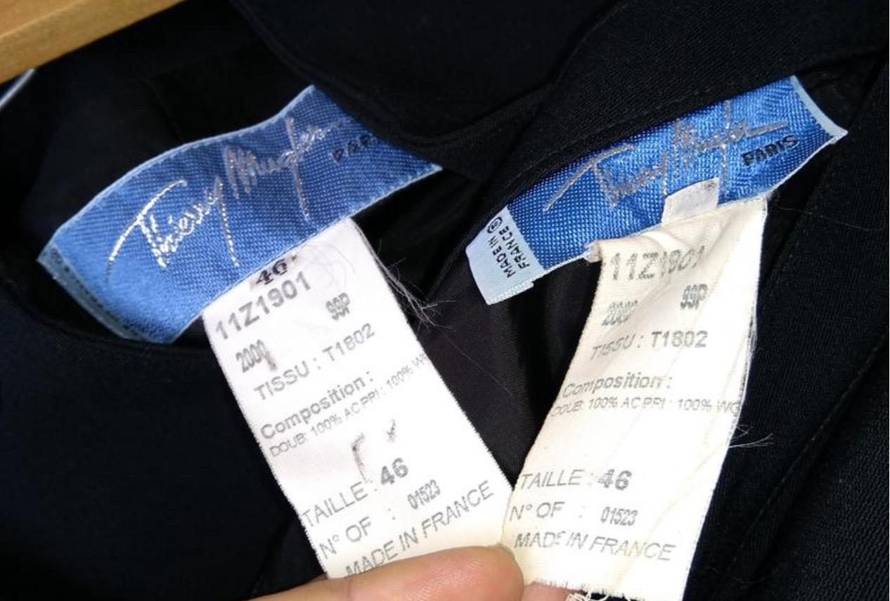 Thierry Mugler Vintage Costume deux pièces - Blazer et Jupe Sz.46 Unisexe en vente