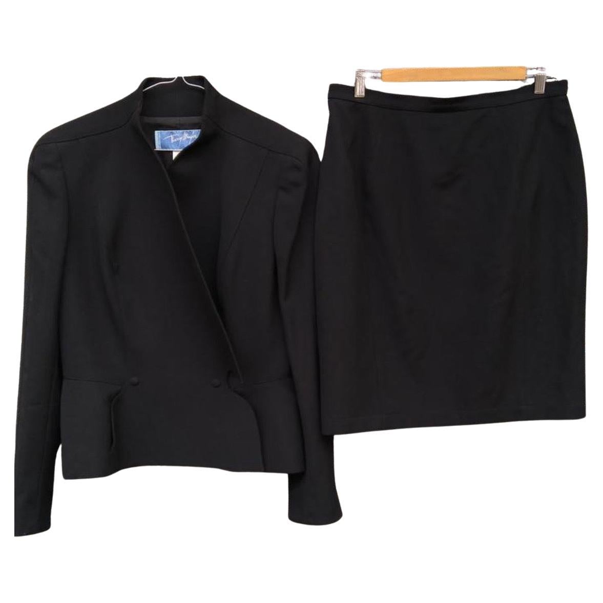 Thierry Mugler Vintage Costume deux pièces - Blazer et Jupe Sz.46 en vente