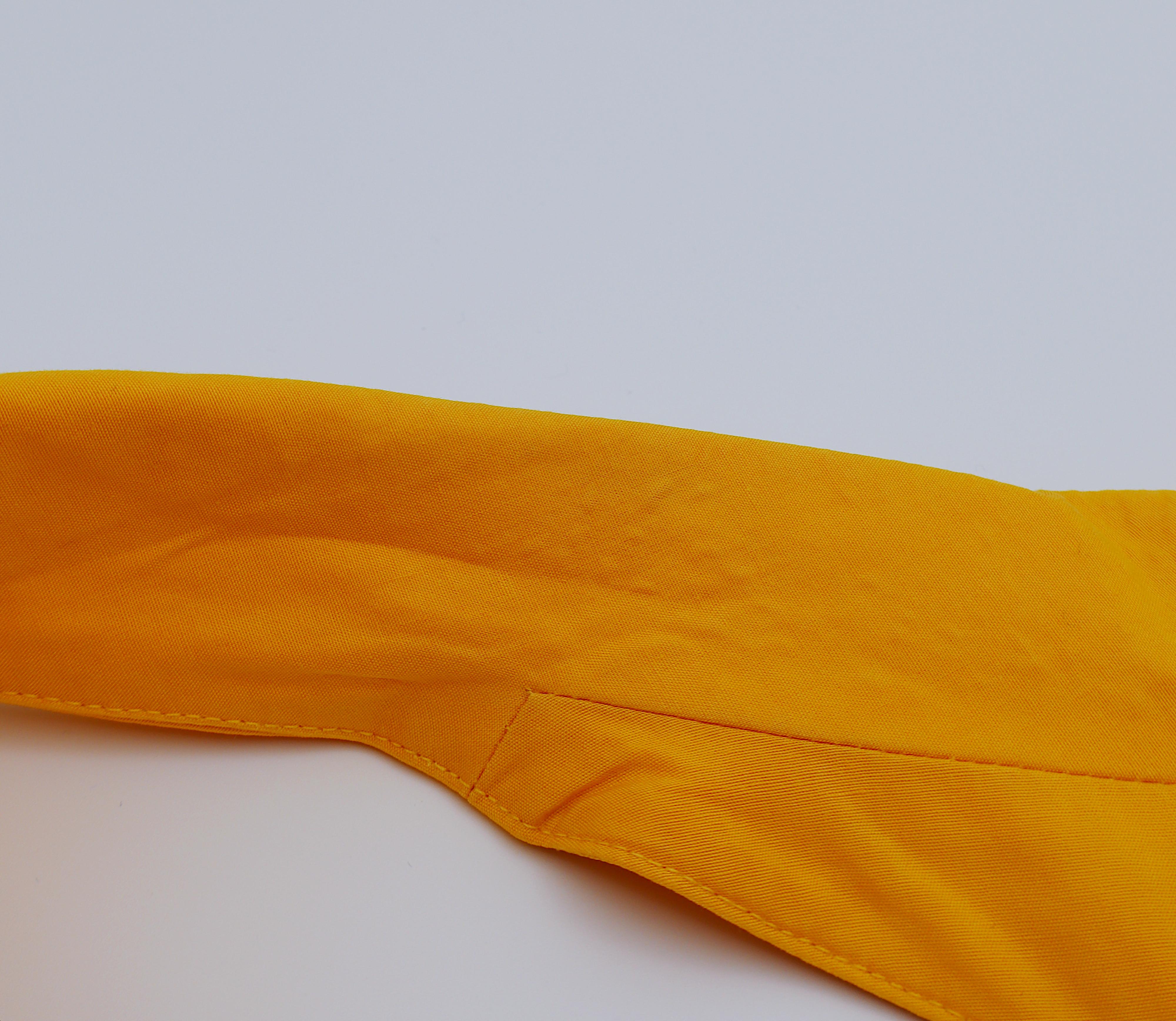 THIERRY MUGLER Vintage Gelbes Baumwollkleid US Größe 12 im Angebot 13